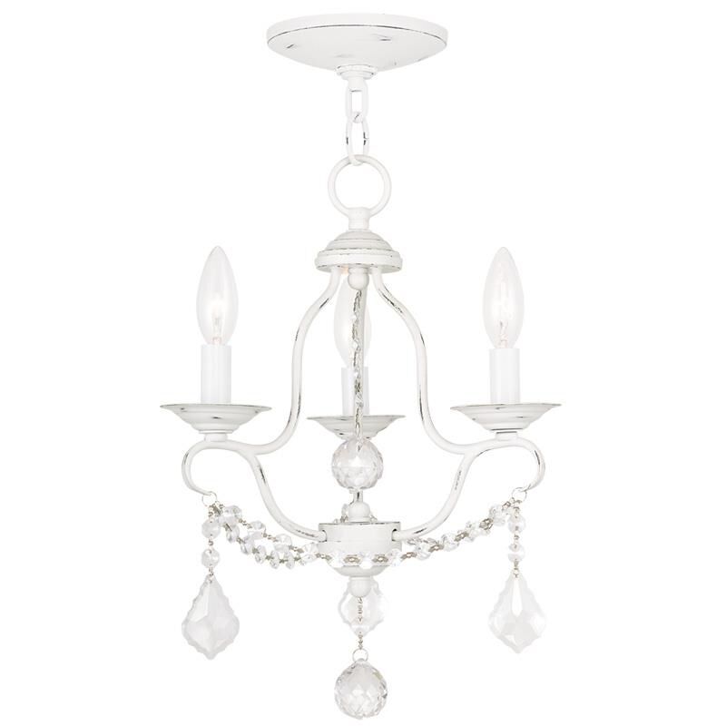 Chesterfield 12 Inch 3 Light Mini Chandelier by Livex Lighting